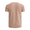 thumbnail image 4 of JAJAHO Linen T Shirt Men Short Sleeve Basic Tee Breathable Crew Neck Loose Fit Summer Top Beach Vacation Clothes Comfortable Tops, 4 of 5