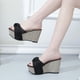 thumbnail image 5 of Zapatos de plataforma de cuña de verano para mujer, zapatillas de tacón alto con plataforma para pies Wmkox8yii hj789, 5 of 8