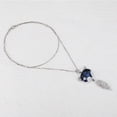 thumbnail image 5 of Ofertas Únicas 1 Pc Collar de Suéter Largo Ajustable Collar de Colgante Largo Totalmente Engastado en Diamantes 31.89" Tono Azul Plateado, 5 of 5