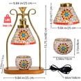 thumbnail image 4 of [Mosaic Turkish Table Lamp] Exquisite Mosaic Handmade Turkish Table Lamp - Adjustable Brightness, Warm Light Source, Bohemian Retro Style - Perfect for Home Decoration and Gift, 4 of 7