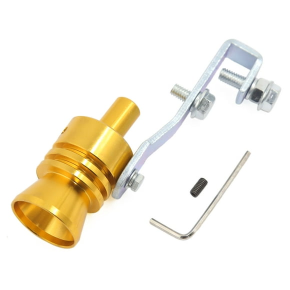 Unique Bargains Golden Tone Turbo Sound Whistle Muffler Exhaust Pipe Simulator Whistler L Size