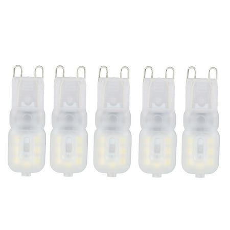 

2024 5 Pcs G9 14LED Bulb 3W White Light 6000K 14 LEDs 110V Bi Pin Base Lamp Bulb for Floor Lamps Chandeliers