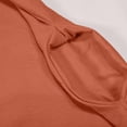 thumbnail image 6 of Avolia Plus Size Women Summer Casual Dress Solid Color Breathable Polyester Everyday Outing Wear Orange XL, 6 of 8