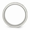 thumbnail image 2 of White Stainless Steel Ring Band Wedding Ridged Comfort, 2 of 6