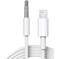 thumbnail image 1 of Cable auxiliar con certificación Apple MFi Lightning de 3,5 mm y 1 m, color blanco, 1 of 9