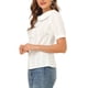thumbnail image 4 of BLUSA CHIC INSPIRE para Mujer con Cuello Peter Pan, Top de Puntos Suizos, Manga Corta, XL Blanco, 4 of 6