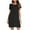 #308-Black, variant on Censtreet Sleep Shirts for Women Nightgown Short Sleeves T shirt Night Dress Round Neck Womans Nightgown S-2XL