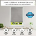 thumbnail image 6 of PowerSellerUSA Oval Cordless Blinds, Roll-Up Roller Shades for Windows and Doors, Light Filtering and Shades Privacy Window Treatment for Home - 36" (Width) x 72" (Length) Gray, 6 of 8