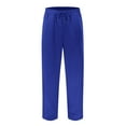 thumbnail image 6 of Kixjoy Mens Casual Pants Wide Leg Open Bottom Loose Fit Pants Drawstring Elastic Waist Fall Sweatpant Lounge Basic Lightweight Trousers for Men with Pockets, Blue XL, 6 of 9