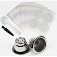 thumbnail image 5 of Reusable Espresso Capsules 2 Cups+100 Lids Refillable Coffee Pods Stainless Steel Cups Filters Compatible for Nespresso Original Line Machines with Aluminum Foil Seals Stickers Lids - Home Improvement, 5 of 7