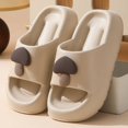 thumbnail image 3 of Lindas sandalias tridimensionales en forma de seta, cómodas zapatillas de EVA antideslizantes para el hogar, sandalias de baño de suela gruesa, zapatillas para hombres y mujeres, 3 of 5