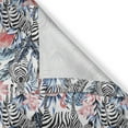 thumbnail image 4 of Ambesonne Watercolor Valance Pack of 2, Flamingo with Zebra, 54"X18", Blue Black Coral, 4 of 5