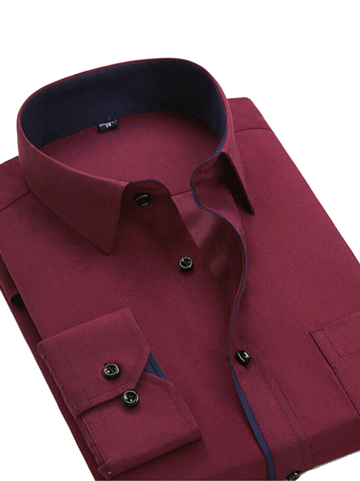 Formal Long Sleeve Dress Shirt Button 