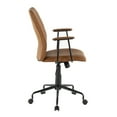 thumbnail image 2 of Indoor Home Office Furniture Fredrick Contemporary Office Chair In Brown Faux Leather, 2 of 7