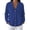 Blue, variant on Womens Solid Color Cardigan Shawl Collar Long Sleeve Button Front Ribbed Knit Casual Sweater Jacket With Pockets