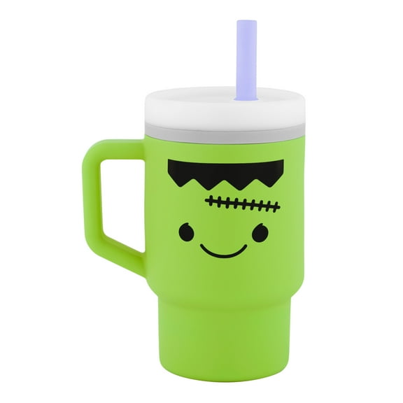 Infantino My 1st Tumbler – Adorable 9oz. Training Cup with Toddler-Friendly Straw and Handle, Frankenstein