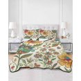 thumbnail image 2 of Quilts Full Size Bedding Set, Green Yellow Paisley Lightweight Quilted Comforter, Vintage Boho Floral Botanical Soft Reversible Bedspread Coverlet with Pillow Covers for All Season, 78" x 90", 2 of 7