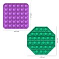 thumbnail image 2 of Bloque sensorial de silicona Nora Push Pop Up Bubble para niños y adultos, juguete sensorial para mantener la calma y la concentración (verde y morado), 2 of 8