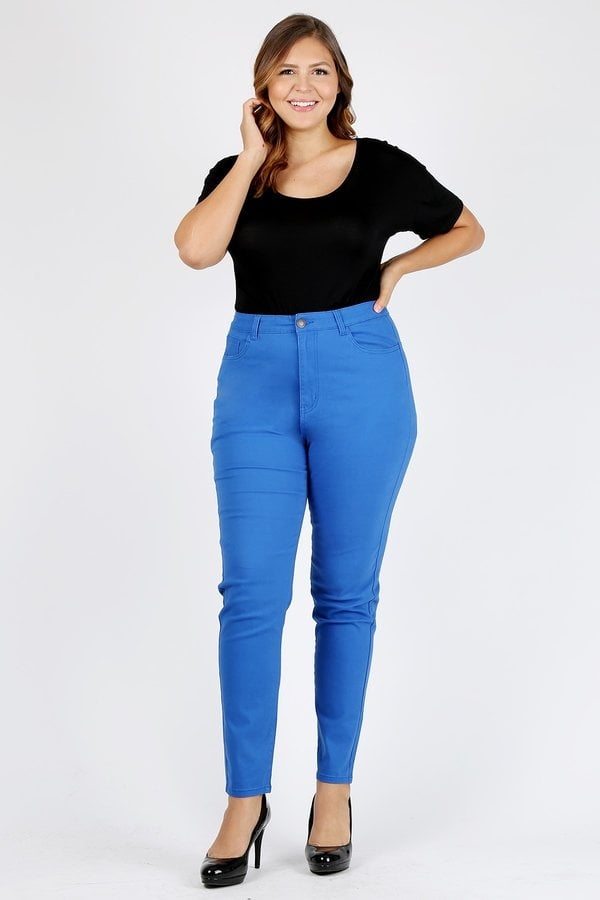 women's plus size cotton twill pants