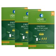 (3 pack) Liquid I.V. Energy Multiplier Energy Powder Packet Drink Mix, Yuzu Pineapple, 15 Ct