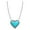 Sky Blue, variant on BAYAIXZ Necklaces for Women Creative Vintage Heart Turquoise Pendant Necklace Personality Fashion Party Boho Jewelry Gifts Necklace Necklaces (Sky Blue,One Size)