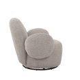 thumbnail image 6 of Hassch Comfy Upholstered Swivel Lounge Chair, Modern Accent Armchair with Fabric Seat, Foam Cushion and Metal Frame for Living Room & Bedroom (Gray), 6 of 7