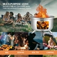 thumbnail image 4 of Riousery Portable Camping Stove Mini Backpacking Wood Burning Survival Alcohol Burner Charcoal Grill, 4 of 9