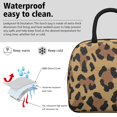 thumbnail image 5 of Insulated Lunch Bag for Women, Floral Print Oxford Fabric Lunch Box, Leakproof Thermal Cooler Tote for Work, School & Picnic, Leopard Animal Print, 5 of 5