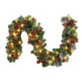 thumbnail image 3 of Guirnaldas navideñas con piñas, bayas rojas, coronas navideñas artificiales para el hogar, árbol de Navidad, escaleras, puerta, decoración de Año Nuevo, 3 of 5
