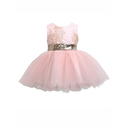 

Kayotuas Girls Tulle Flower Princess Wedding Dress for Toddler and Baby Girl