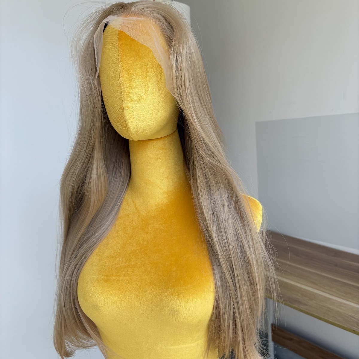 MISSWEN Heat Resistant Hair Blonde Long Glueless Lace Front Wig Daily Wear 26 inch Cosplay HD Lace