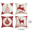 thumbnail image 3 of Luoshdecor 4Pcs Christmas Theme Pillow Cover, 18x18 in Winter Decorative Merry Christmas Home Throw Pillow Covers,Xmas Gift for Sofa, Bed,Decor, 3 of 9