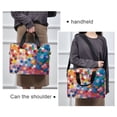 thumbnail image 6 of FORMRS 16" Laptop Bag Carrying Sleeve Case with Handle Travel Shoulder Briefcase, Light Colorful Circles, 6 of 8