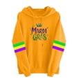thumbnail image 2 of Zedker 2026 Mardi Gras Sweatshirt for Women Long Sleeve Mardi Gras Print Hooded Tops Party Carnival Hoodies with Pockets, 2 of 5