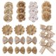 thumbnail image 1 of 30 PCS Flor de arpillera - Flor de arpillera - Cinta de pajarita de arpillera Decoraciones de bricolaje - Adecuado para bodas, fiestas, decoración de fotografías, 1 of 5
