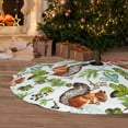 thumbnail image 6 of Lsque Mosaic Forest Squirrel Print Christmas Tree Skirt, Tree Skirt with Ties or Velcro, Perfect for Holiday Decorations, Halloween, and New Year-30", 6 of 7
