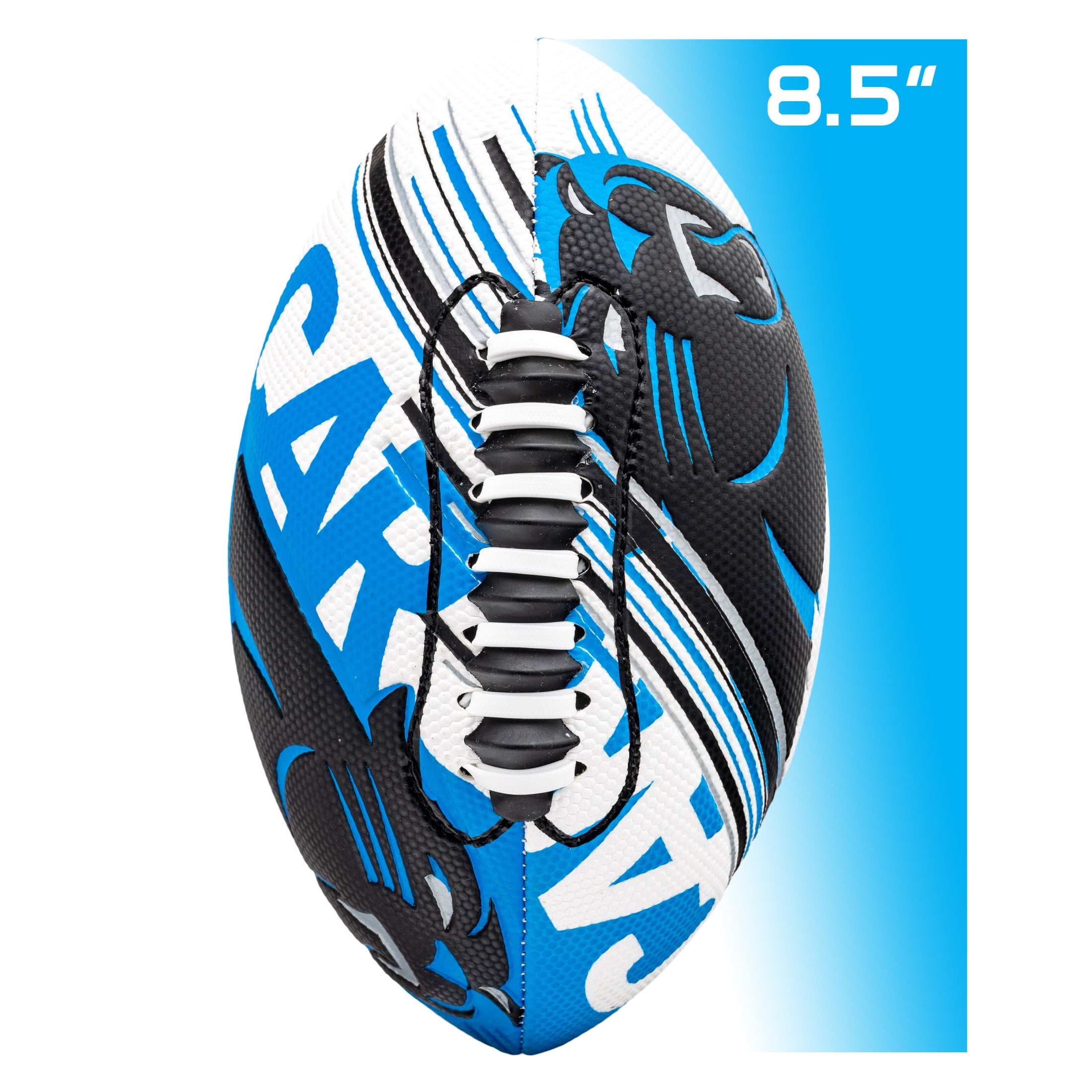 NFL Carolina Panthers Football - Youth Mini Football - 8.5" Football- SPACELACE Easy Grip Texture- Perfect for Kids !