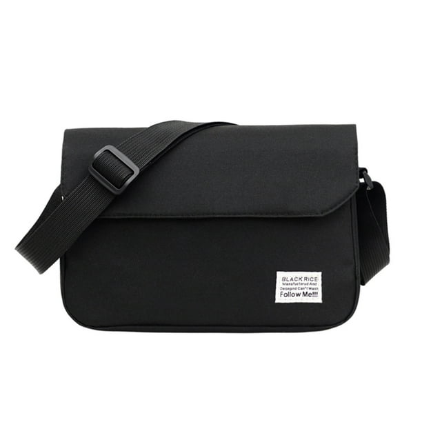 Large One Shoulder Crossbody Bag for Men / Black