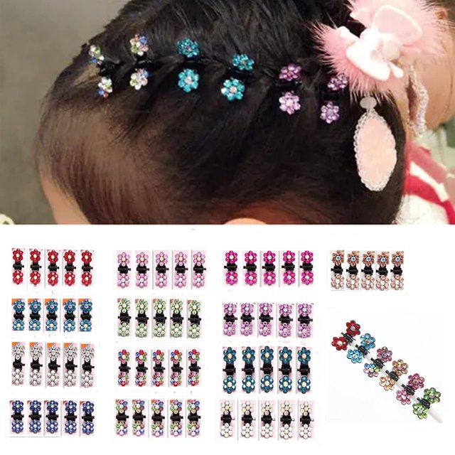 65pcs Coloré Mini Cheveux Griffe-Accessoires pour les Femmes pour les Filles-Strass Cheveux Clips-Bangs Pince à Cheveux