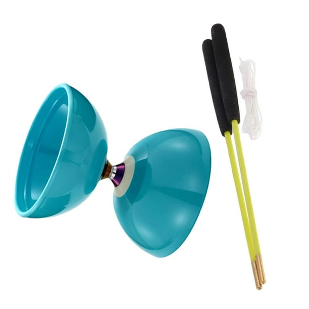 Juguete Diabolo Juguete Clásico de Truco de Malabarismo con 2 Palos de Diabolo Juguete de Habilidad para Azul