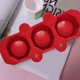 thumbnail image 5 of Cateissary Molde para florero de hormigón poligonal geométrico de 3 agujeros, Cactus Artesanía gran rojo, 5 of 6