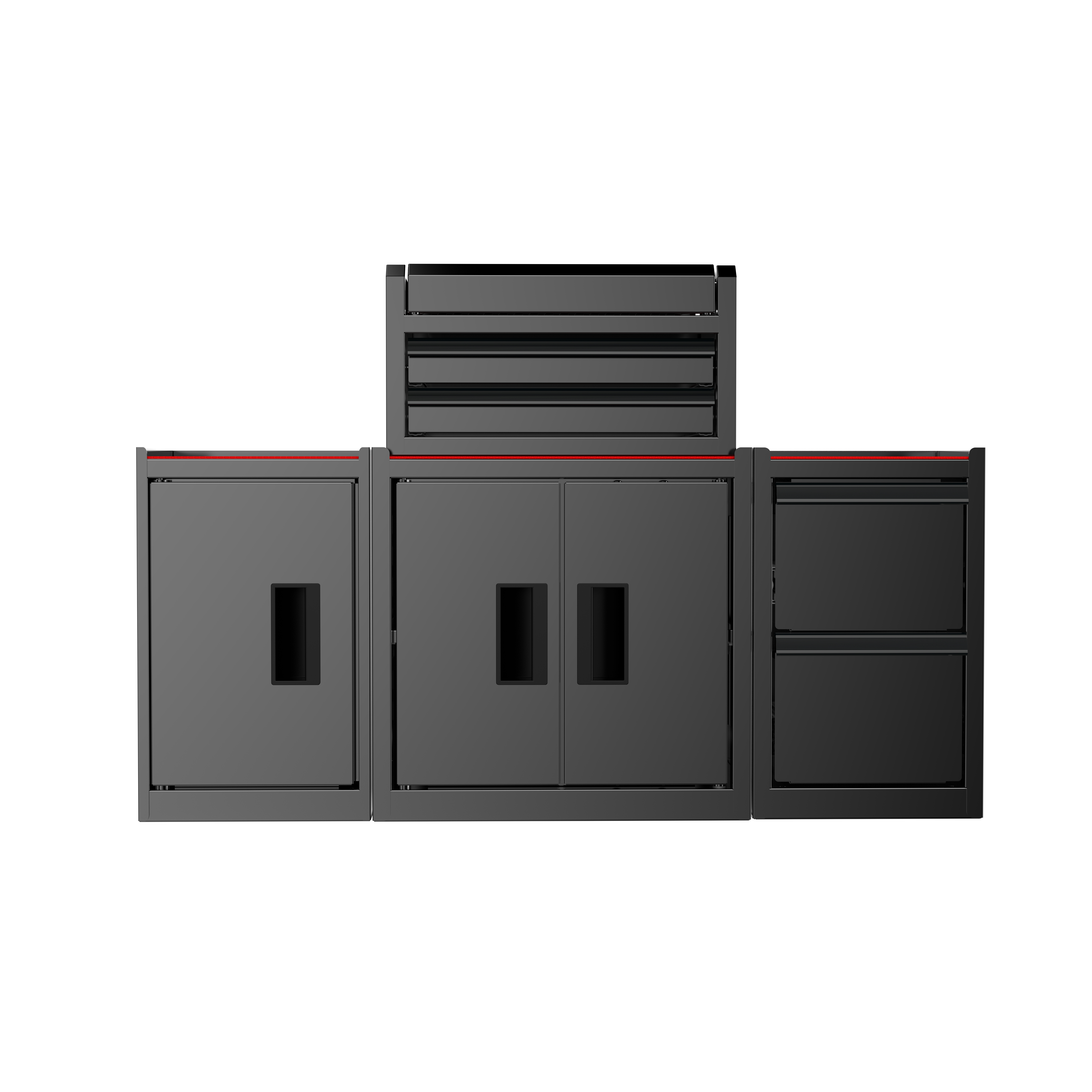 Hyper Tough Steel Mini Side Locker Cabinet with 2 Shelves photo 4