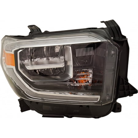 For Toyota Tundra 2019 2020 2021 Headlight Assembly Passenger Side | LED | Clear Lens | Replacement For TO2503262 | 811100C140