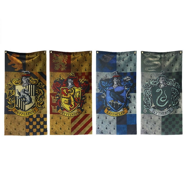 Pancartas para colgar en la pared, Bandera de fiesta para interiores y exteriores, Ultra Premium, Gryffindor, Slytherin, Hufflepuff, Ravenclaw