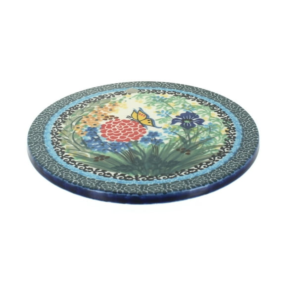 Blue Rose Polish Pottery Teresa Trivet