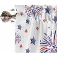 thumbnail image 5 of Kitchen Curtains Set, 4th of July Kitchen Curtains and Valances Set, Fireworks Blue Red Star Independence Day Rod Pocket Tier Curtains 24 Inch Length for Cafe/Bedroom Windows, 5 of 6