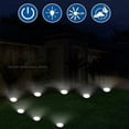 thumbnail image 3 of Conjunto De 6 Focos Led Solares Empotrables En El Suelo - Redondos - Diámetro: 85 Mm - Exterior Resistente A La Base - Frontal De Acero Inoxidable - 6 Lámparas Solares - Ip44, Hanbing, 3 of 5