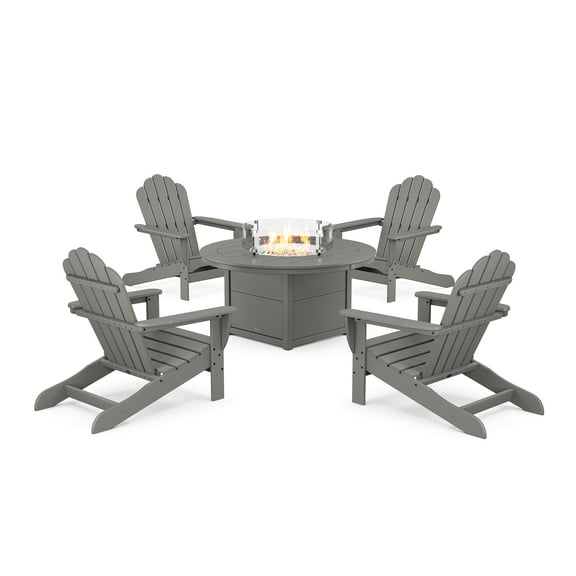Trex® Outdoor Furniture™ 5-Piece Monterey Bay Oversized Adirondack Conversation Set with Fire Pit Table in Stepping Stone