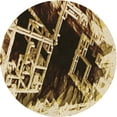 thumbnail image 1 of Ahgly Company Machine Washable Indoor Round Transitional Bakers Brown Area Rugs, 4' Round, 1 of 7