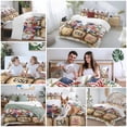 thumbnail image 5 of King 4 Piece Bedding Set 4th of July Watercolor Flower Soft Breathable Duvet Cover and Pillowcase, Vintage American Flag Duvet Cover Set Bed Sheets for Bedroom Dormitory Guest Room, 5 of 9